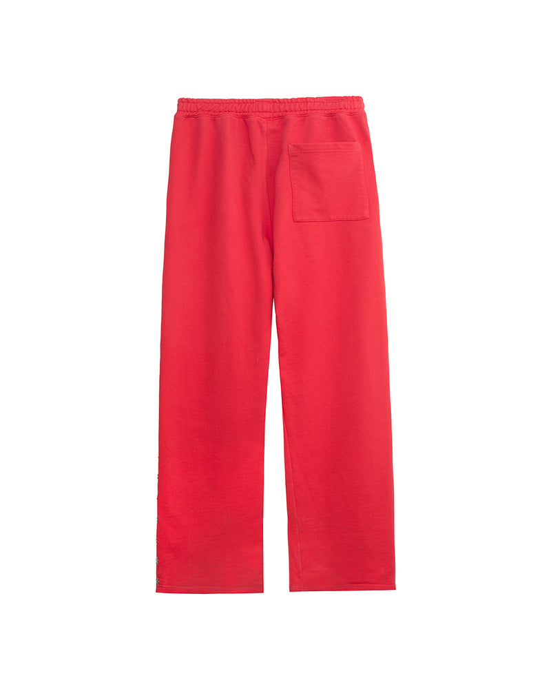 Stars Studded Red Sweatpants