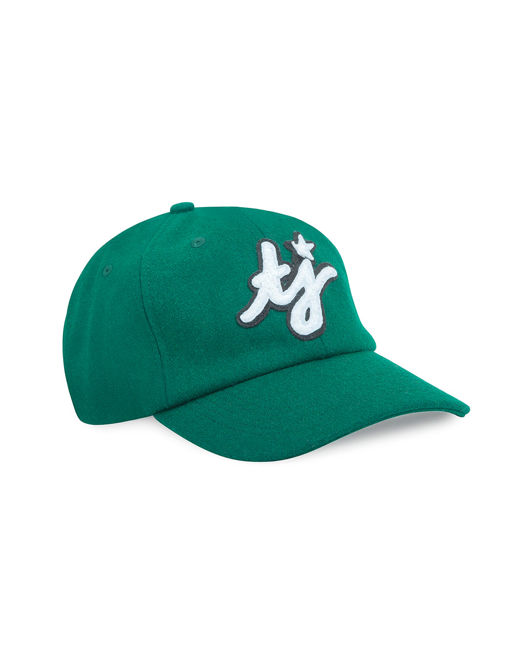 TJ Initials Wool Green Cap