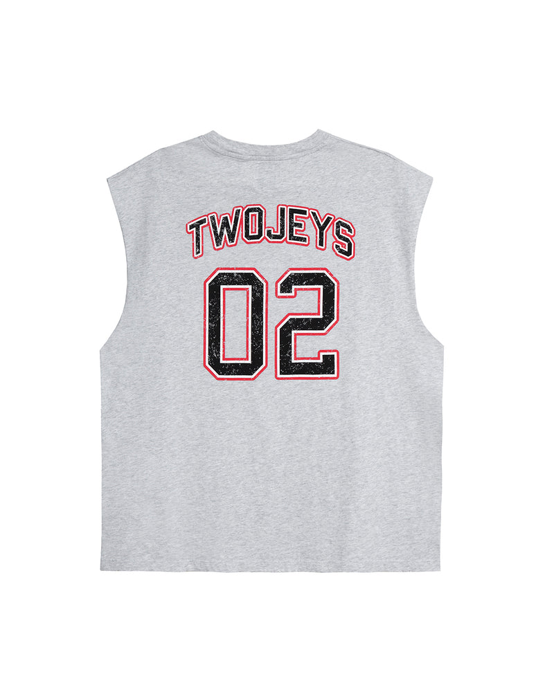 Twojeys Sleeveless Varsity Tee
