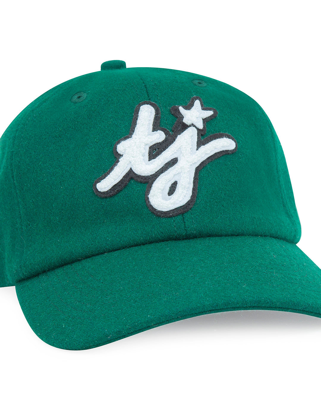 TJ Initials Wool Green Cap