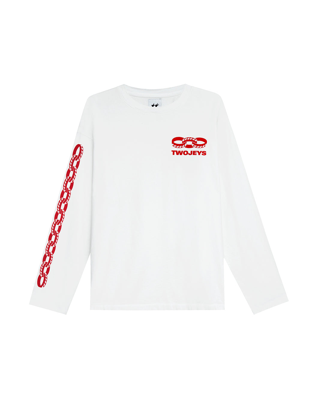 White Icon Chain Long Sleeve Tee