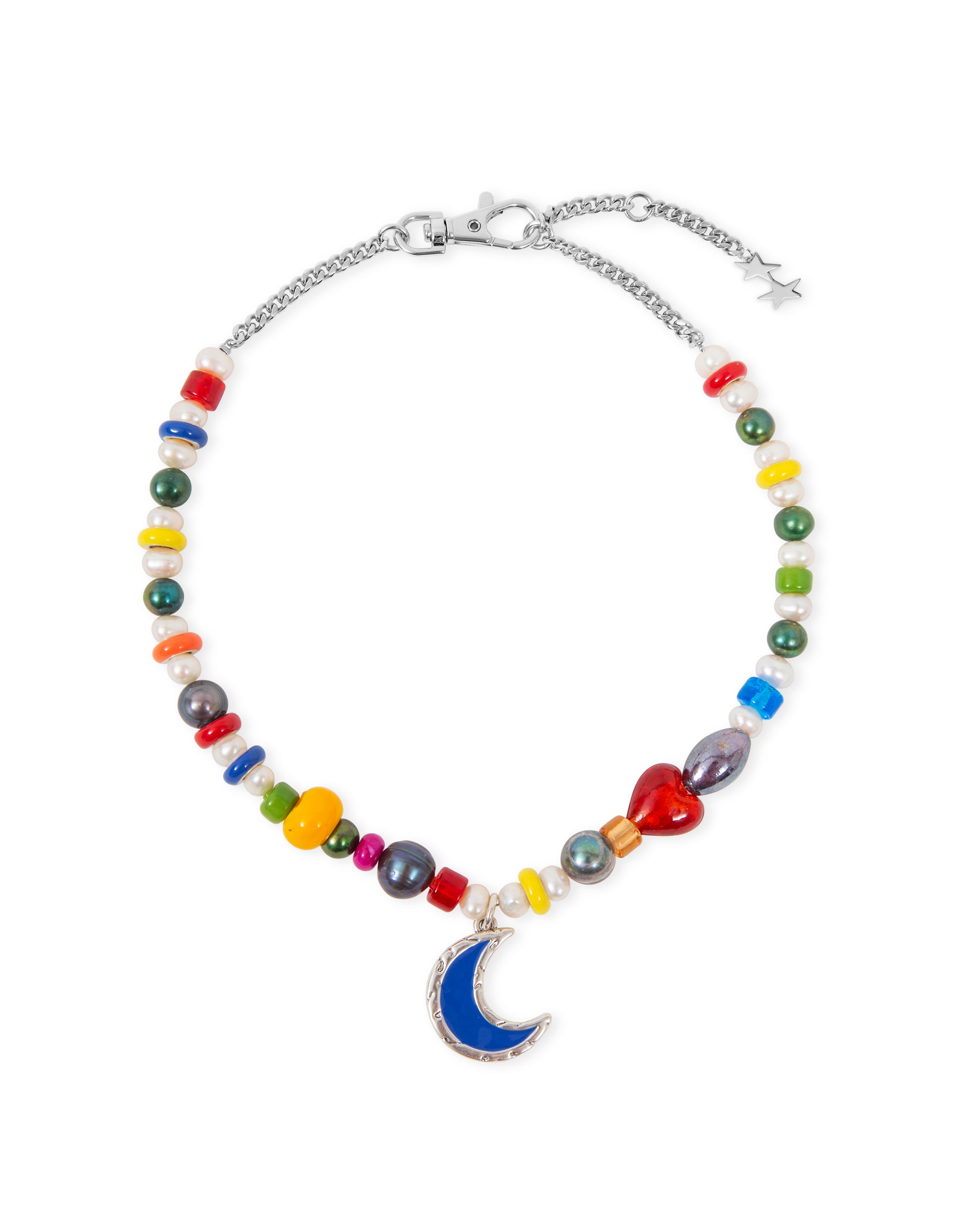 Moon and Stars Lock Necklace – Mayas Gems