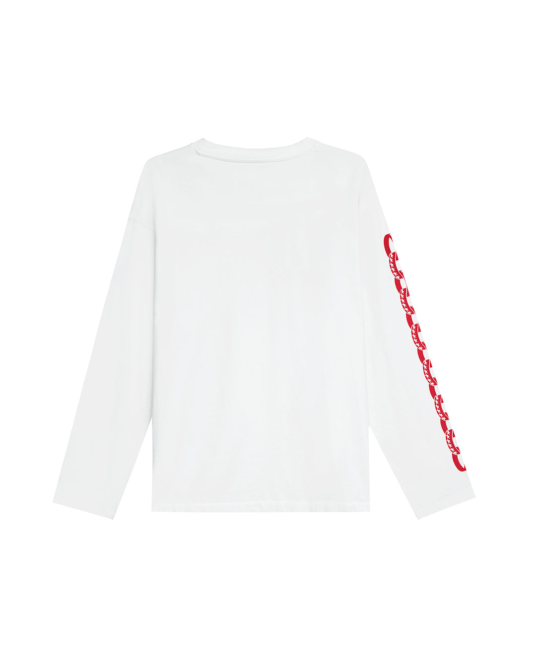 White Icon Chain Long Sleeve Tee
