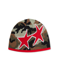 Reversible Icon Camo/Red Beanie