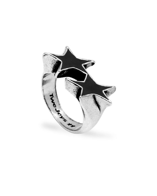 Icon Black Enameled Single Ring