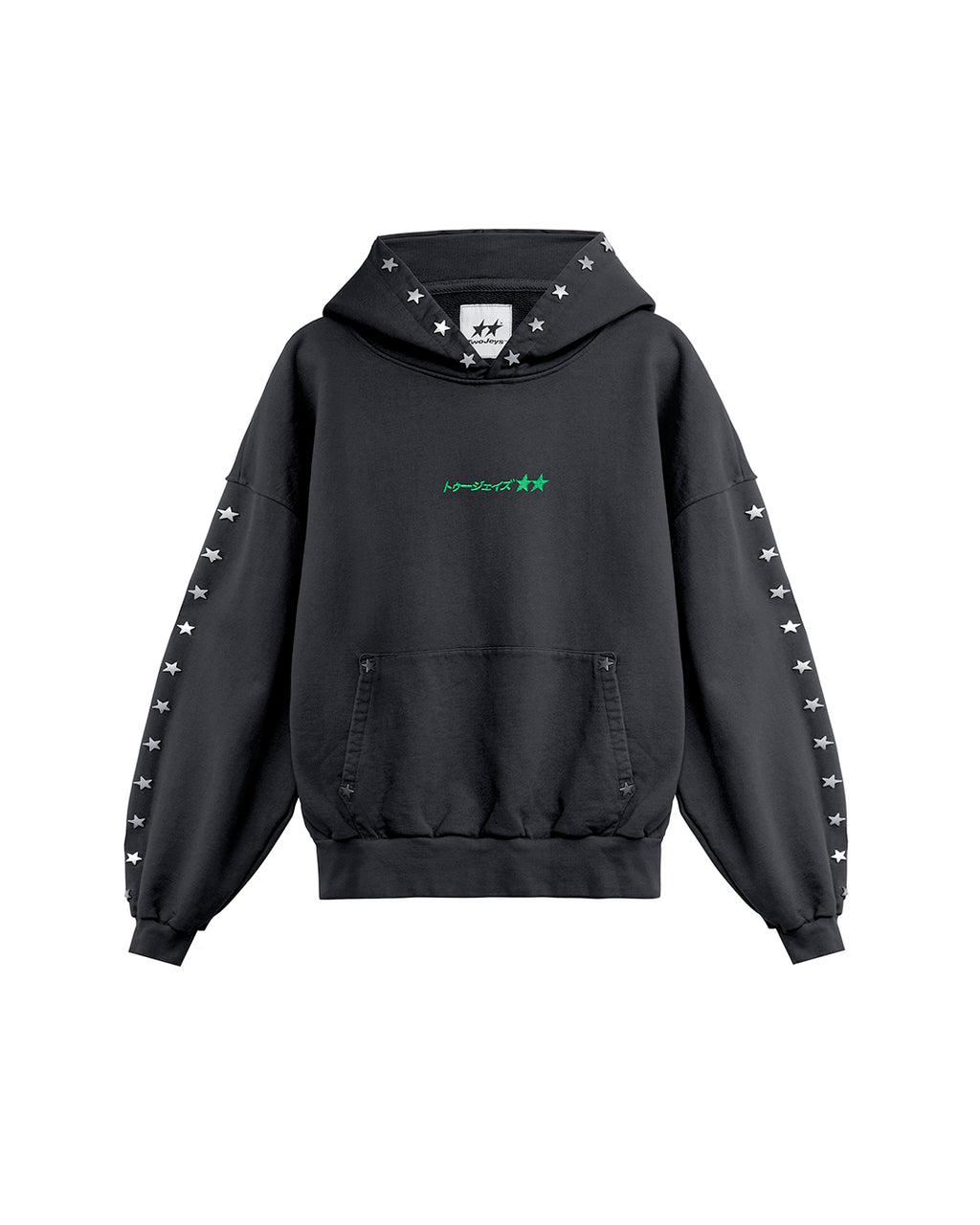 Stars Studded Coal Hoodie