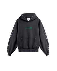 Stars Studded Coal Hoodie
