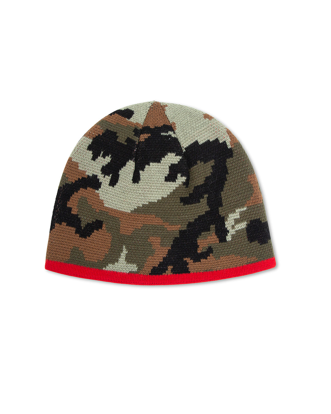 Reversible Icon Camo/Red Beanie