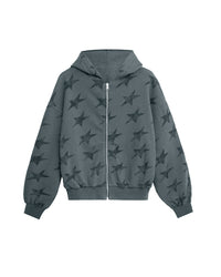 All Over Reversible Full-zip Black