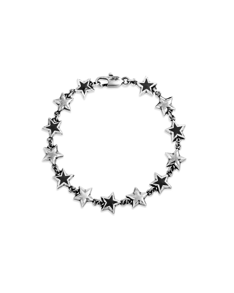 Black Enameled Stars Bracelet