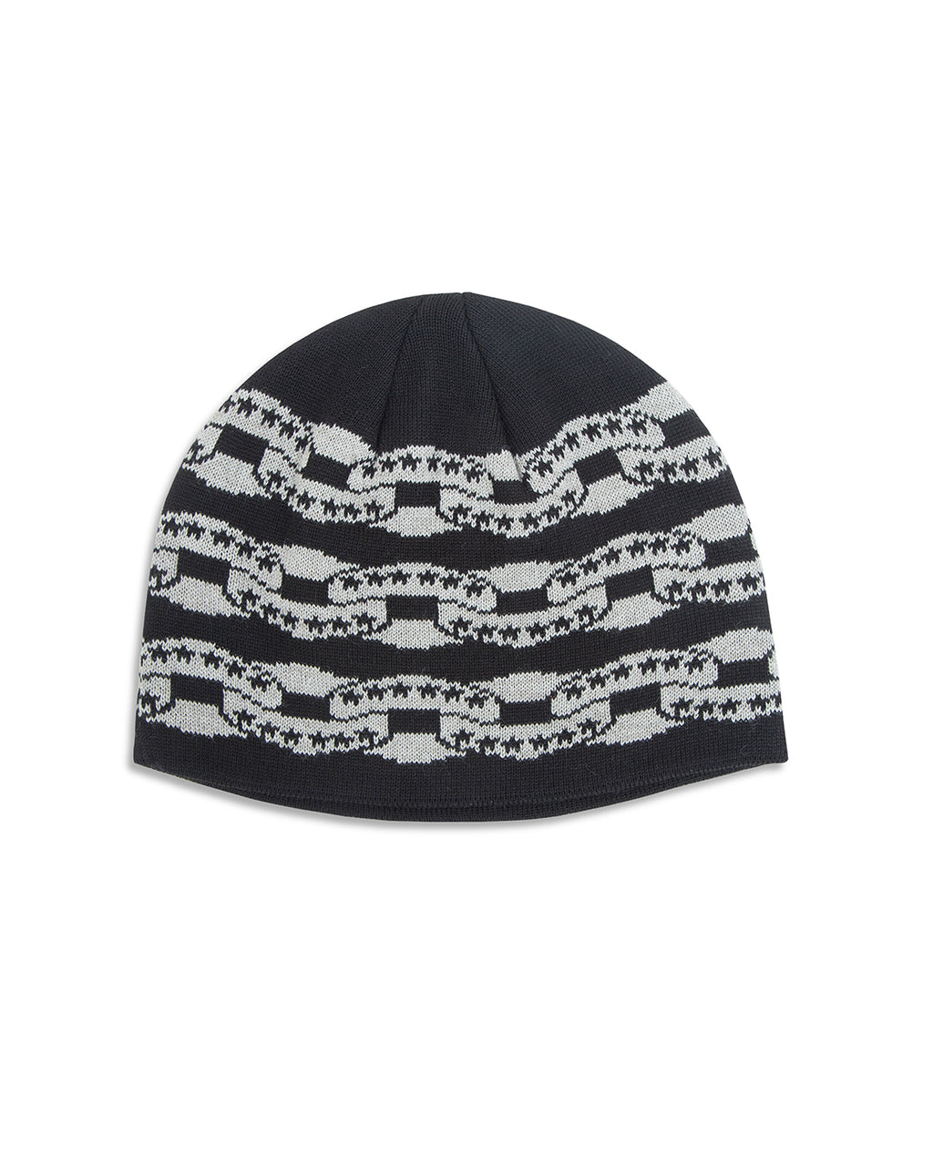 Black Icon Chain Beanie