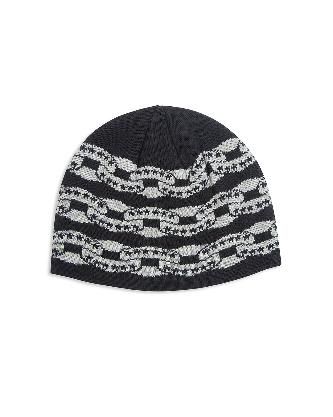 Black Icon Chain Beanie