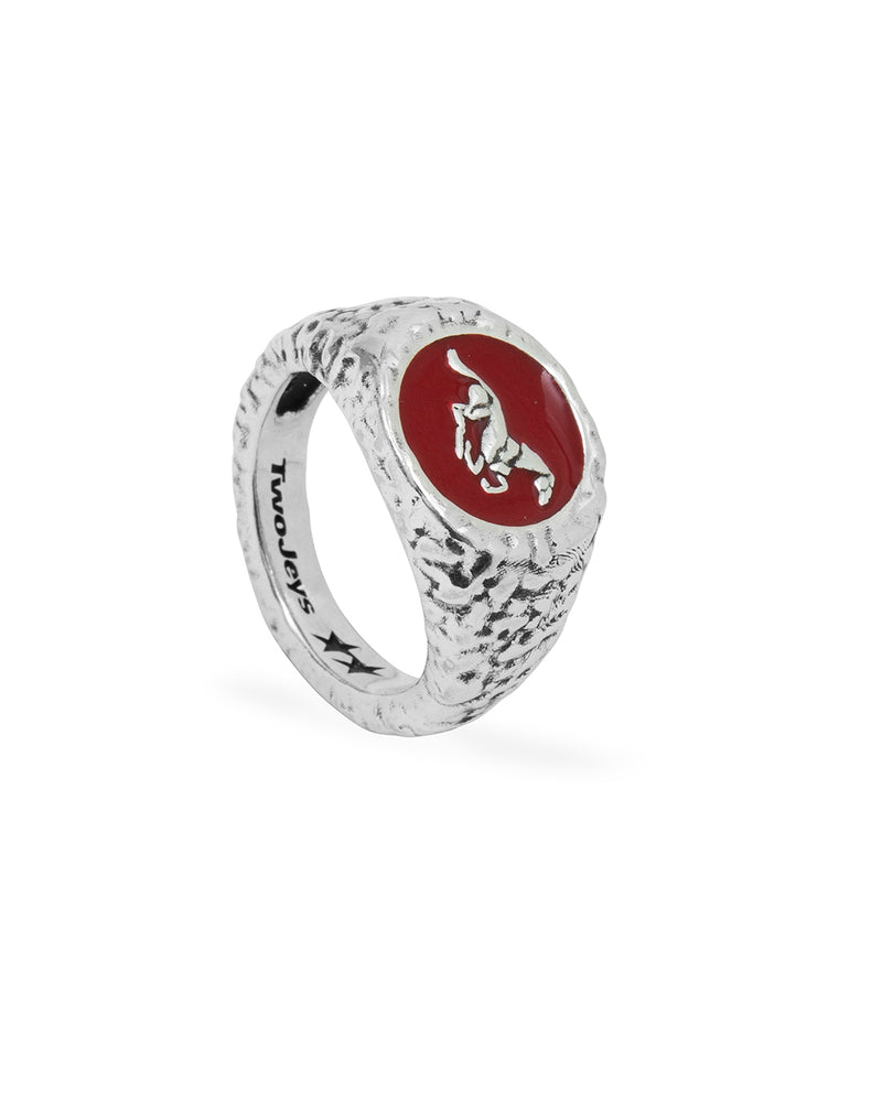 Enameled Horse Ring