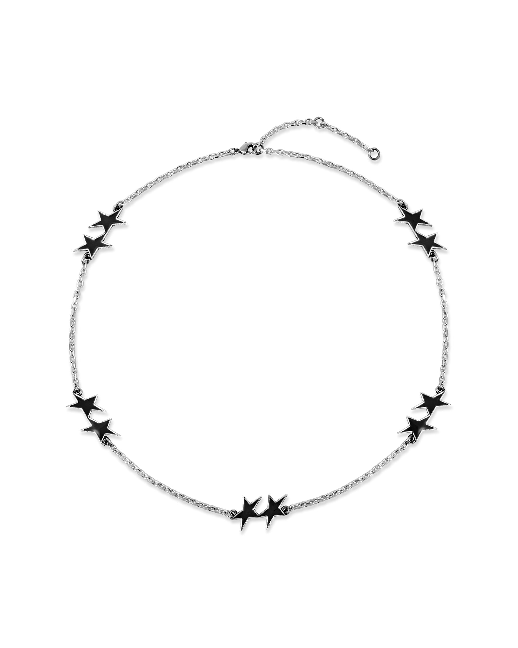 Black Enameled Icon Necklace