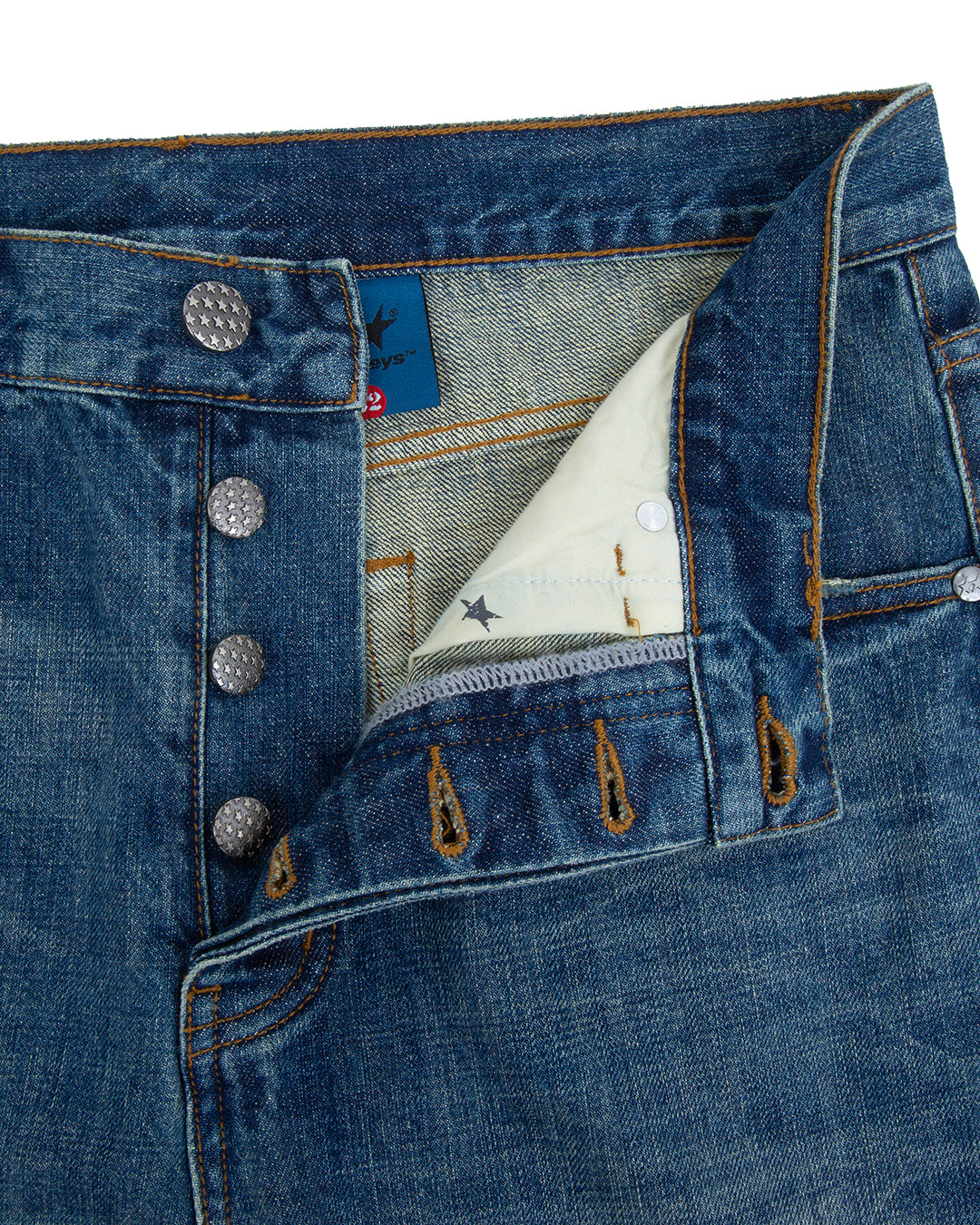 Straight Medium Wash Denim Pants – detalle