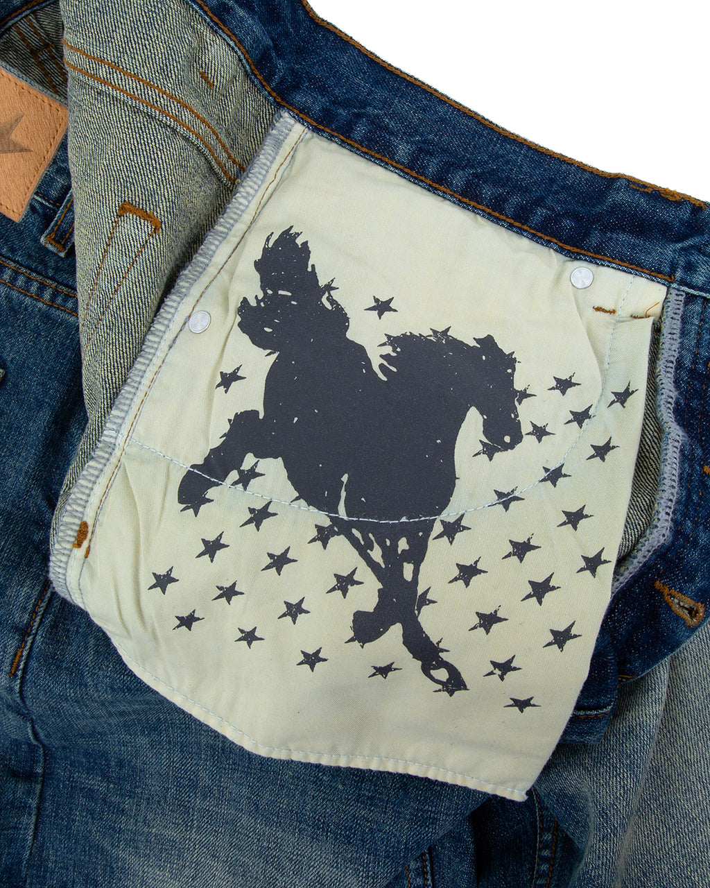 Straight Medium Wash Denim Pants – detalle