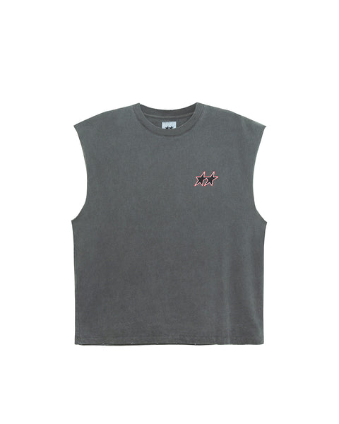 Twojeys Sleeveless Varsity Tee Ash
