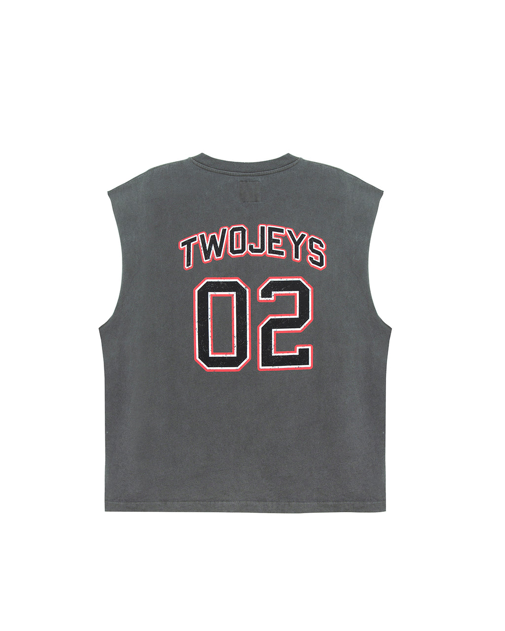 Twojeys Sleeveless Varsity Tee Ash