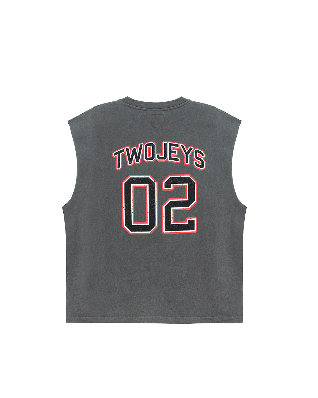 Twojeys Sleeveless Varsity Tee Ash