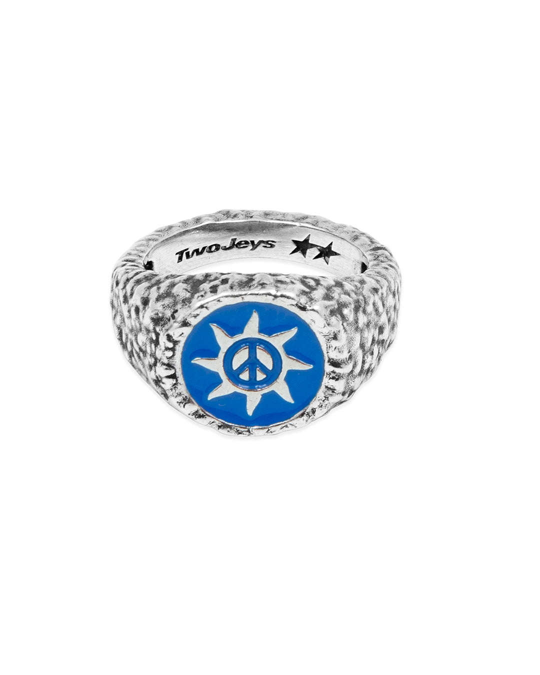 Enameled Peace Out Ring