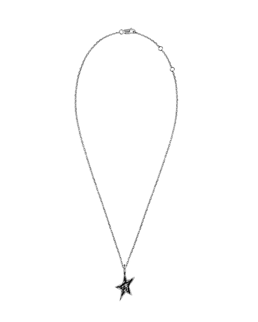Single Star Necklace Silver
