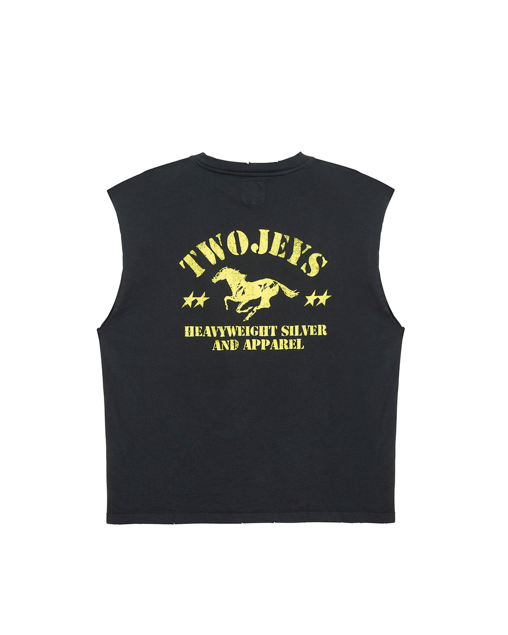 Heavyweight Silver Black Sleeveless