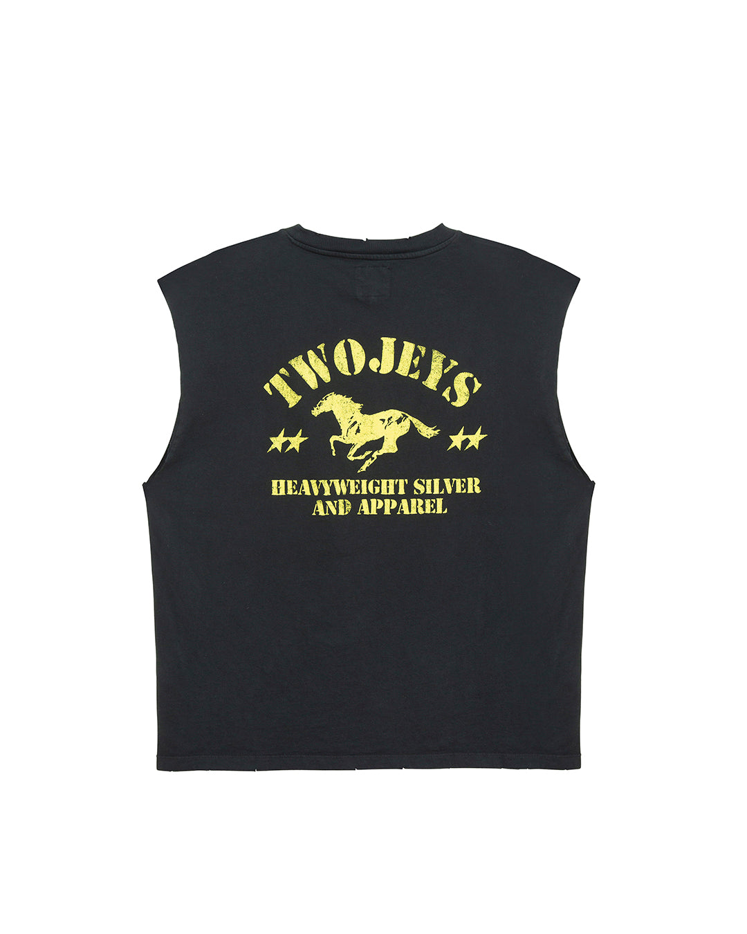 Heavyweight Silver Black Sleeveless