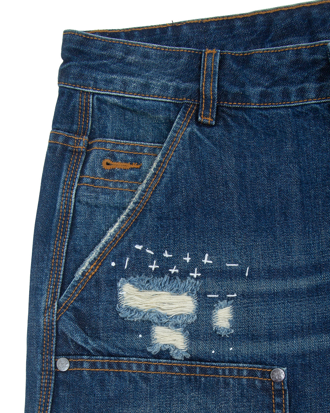 Carpenter Printed Logo Denim Pants – detalle