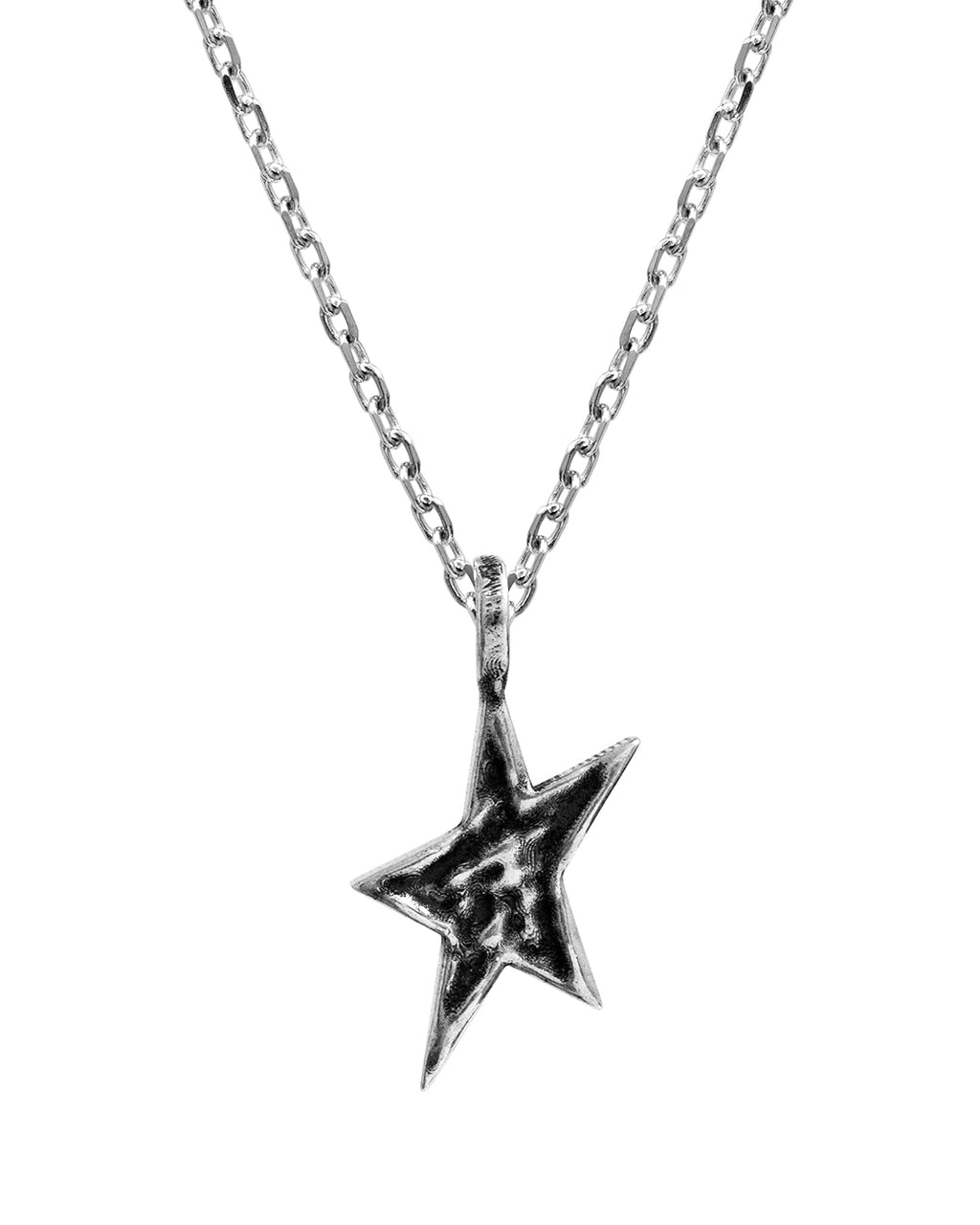Single Star Necklace Silver