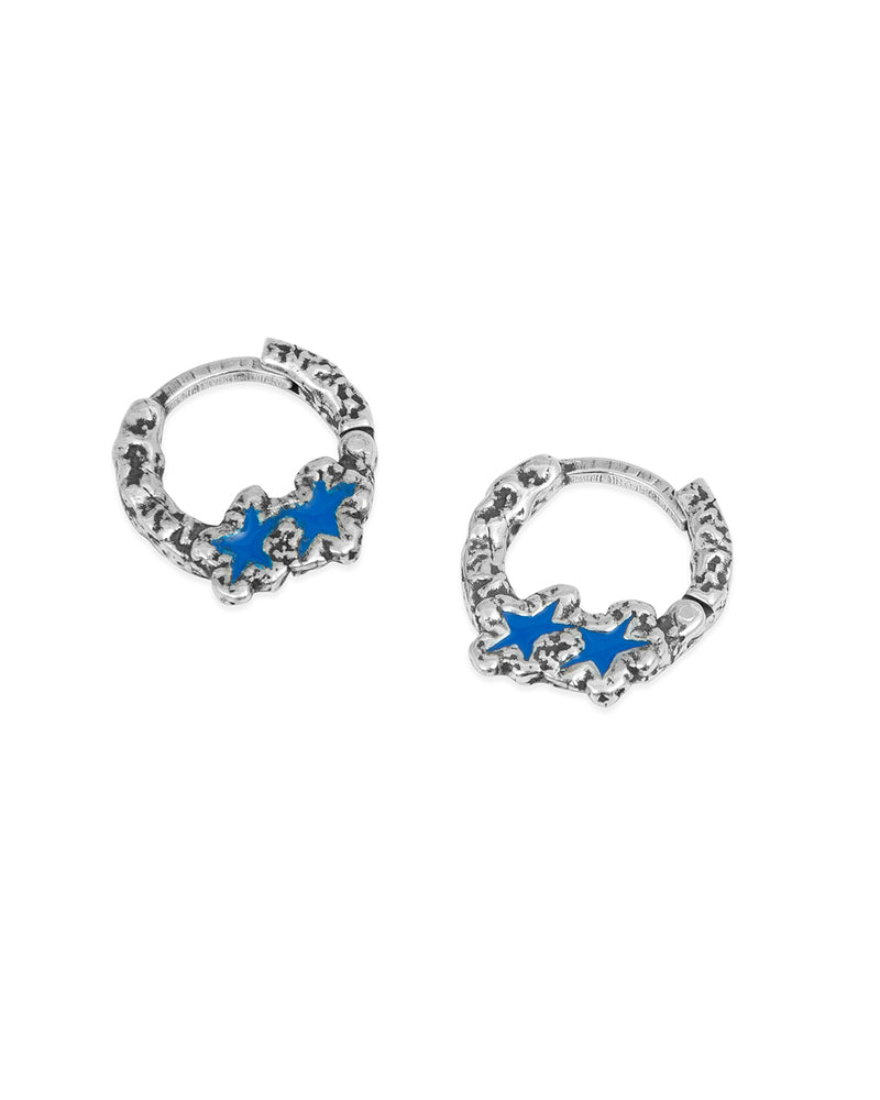 Boucles d'oreilles Blue Melted Stars