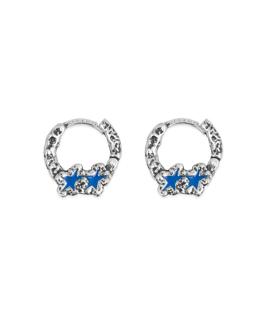 Boucles d'oreilles Blue Melted Stars