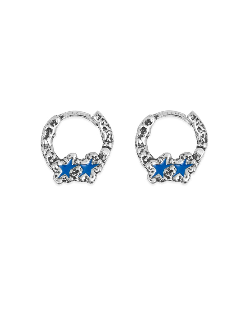 Boucles d'oreilles Blue Melted Stars