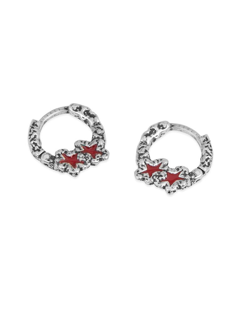 Pendientes Red Melted Stars