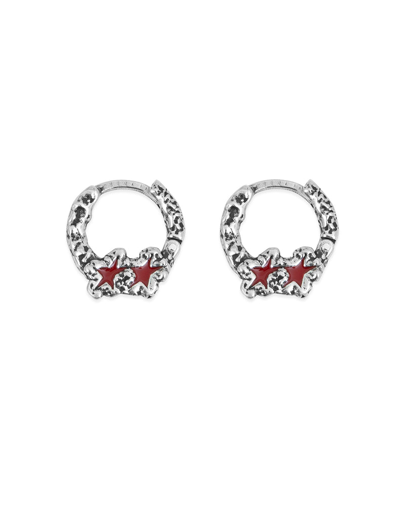 Pendientes Red Melted Stars