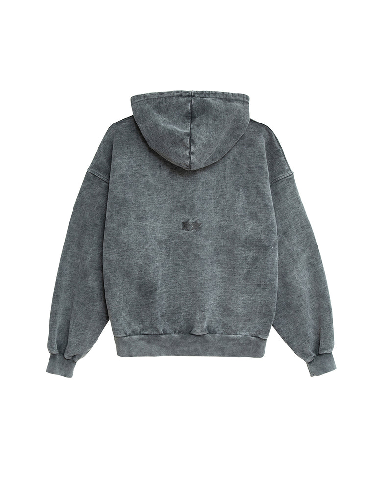 Sudadera Icon Washed Zipper Carbon