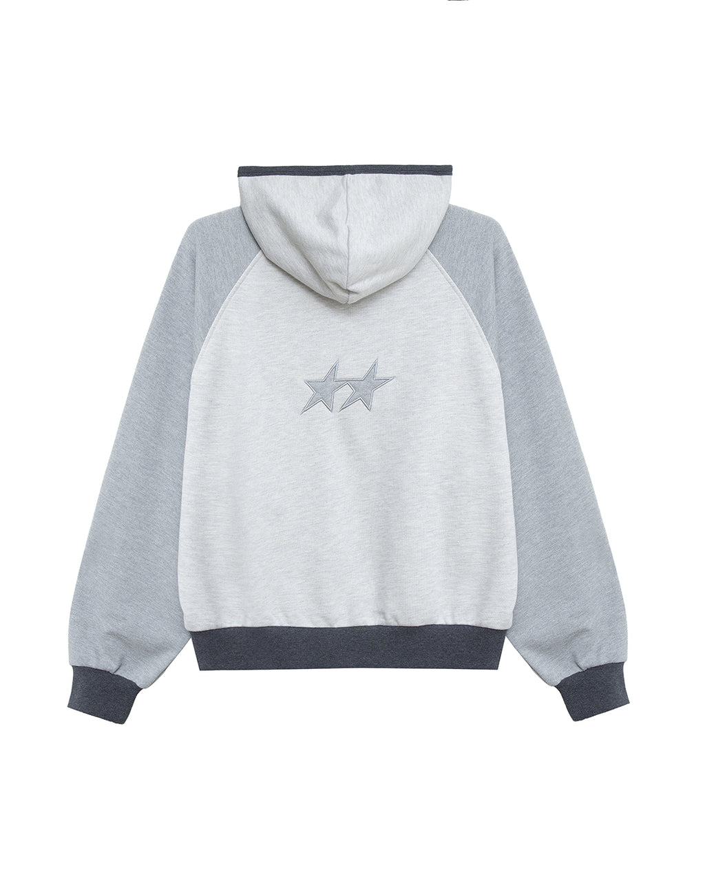 OPPS Dog Hoodie Grey Melange – back view