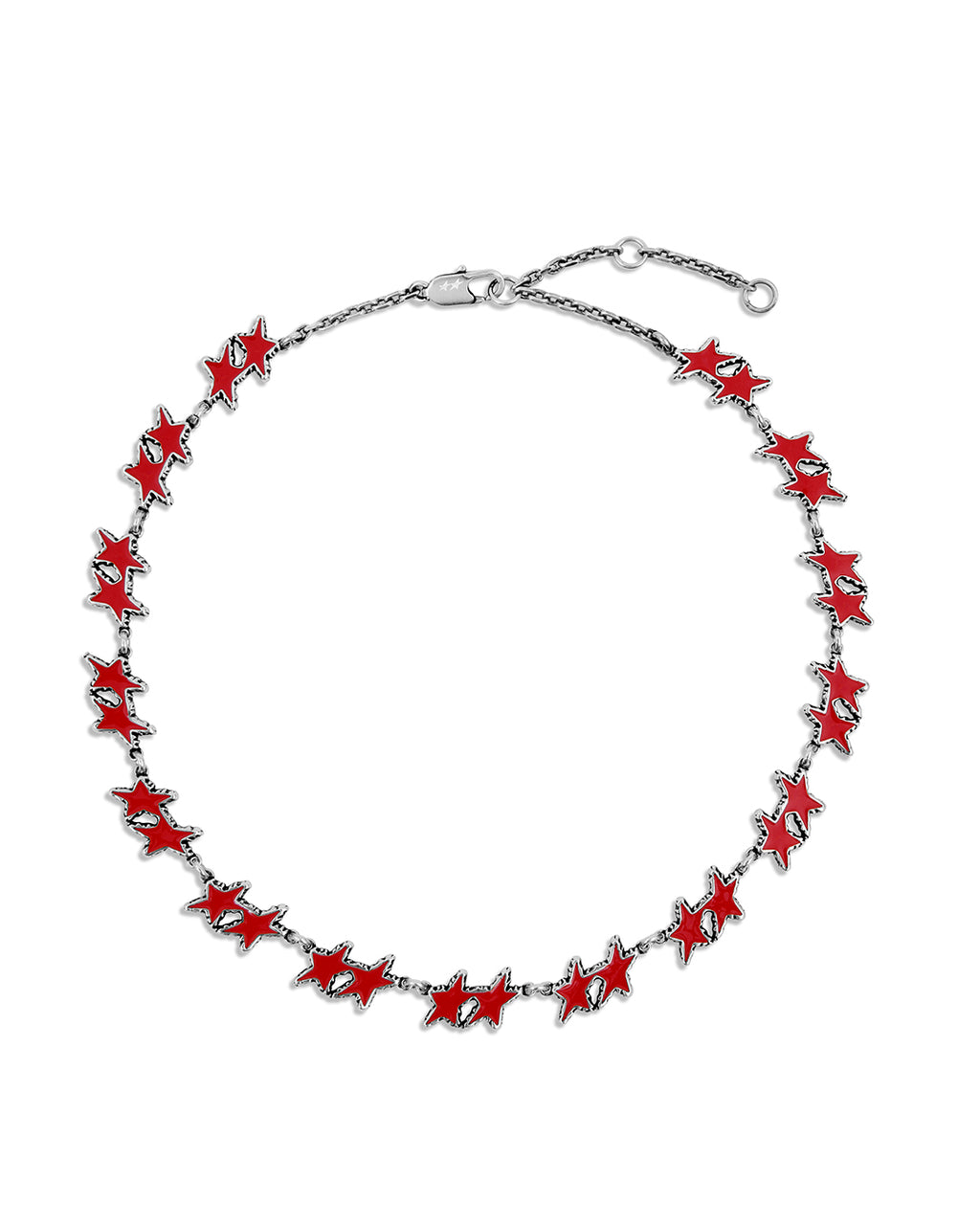 Red Melted Stars Necklace