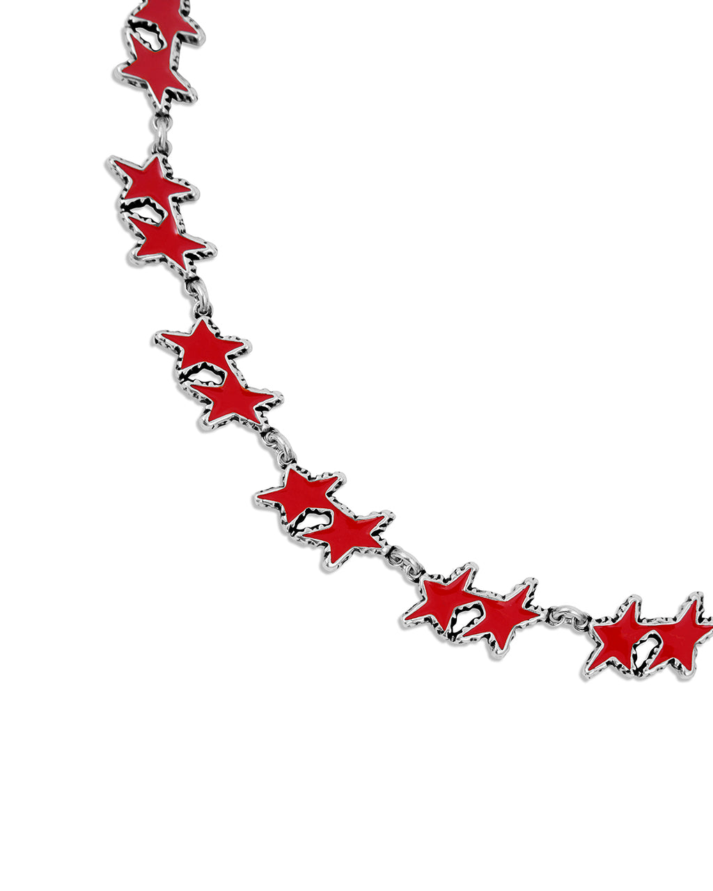 Red Melted Stars Necklace