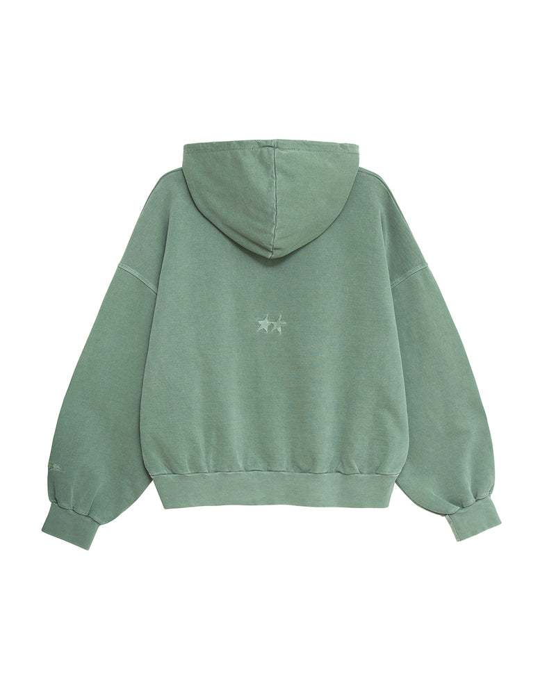 Pigment Dyed Green Icon Hoodie