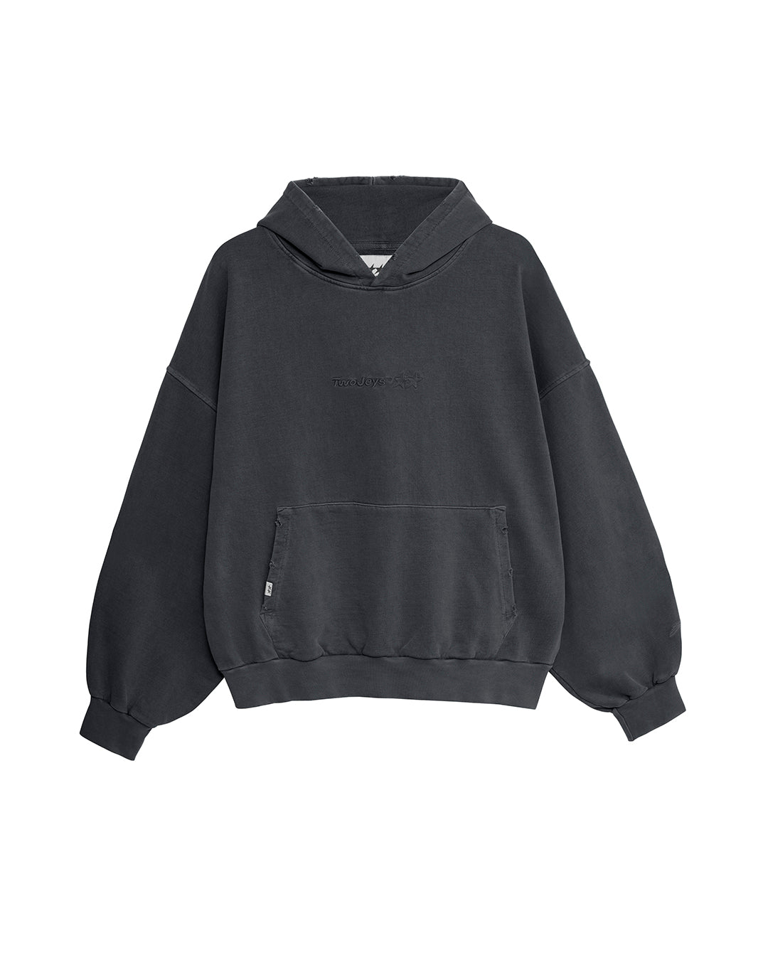 Stone Washed Black Icon Hoodie