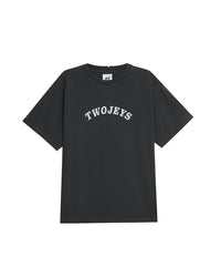 Stone Washed Black Varsity Tee
