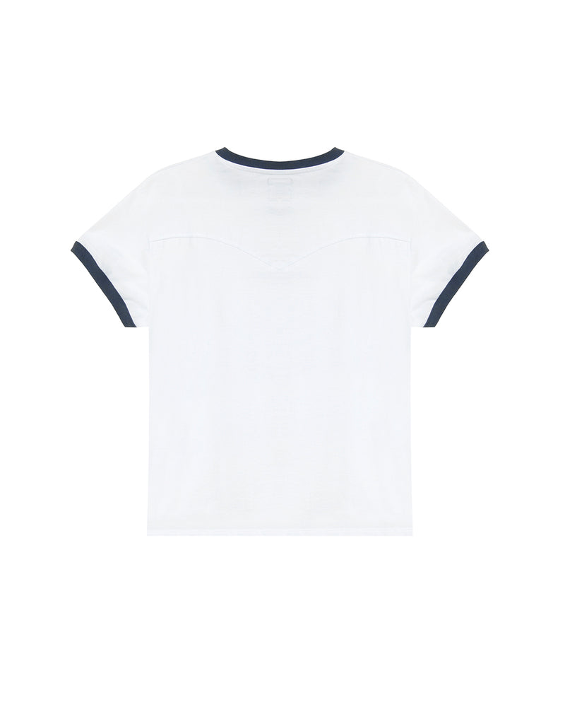 T-shirt Two Tone Blanc