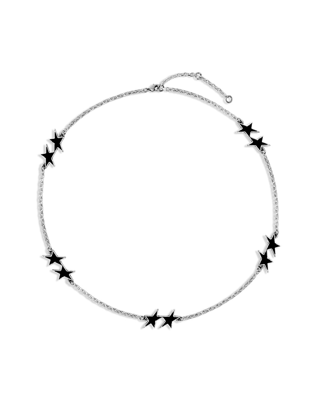 Black Enameled Icon Necklace