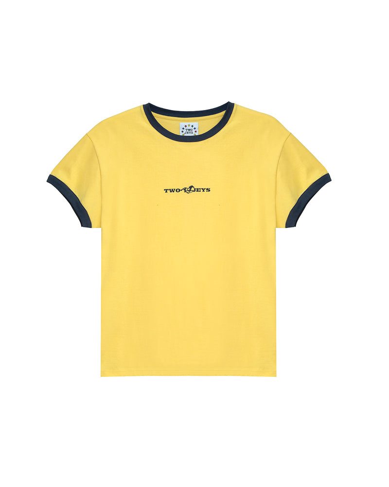 T-shirt Two Tone Jaune