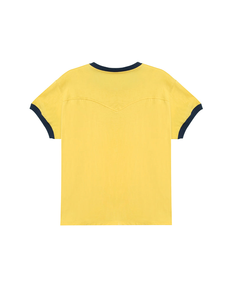 T-shirt Two Tone Jaune