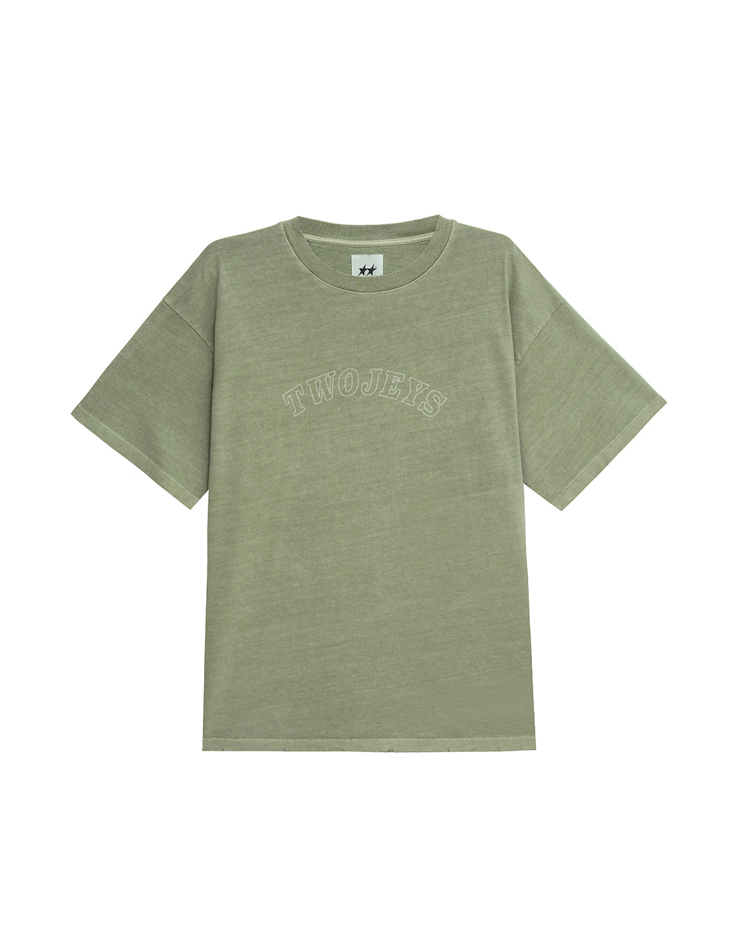 Pigment Dyed Green Varsity Tee