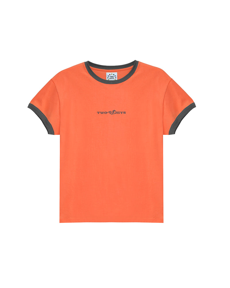 Camiseta naranja de dos tonos