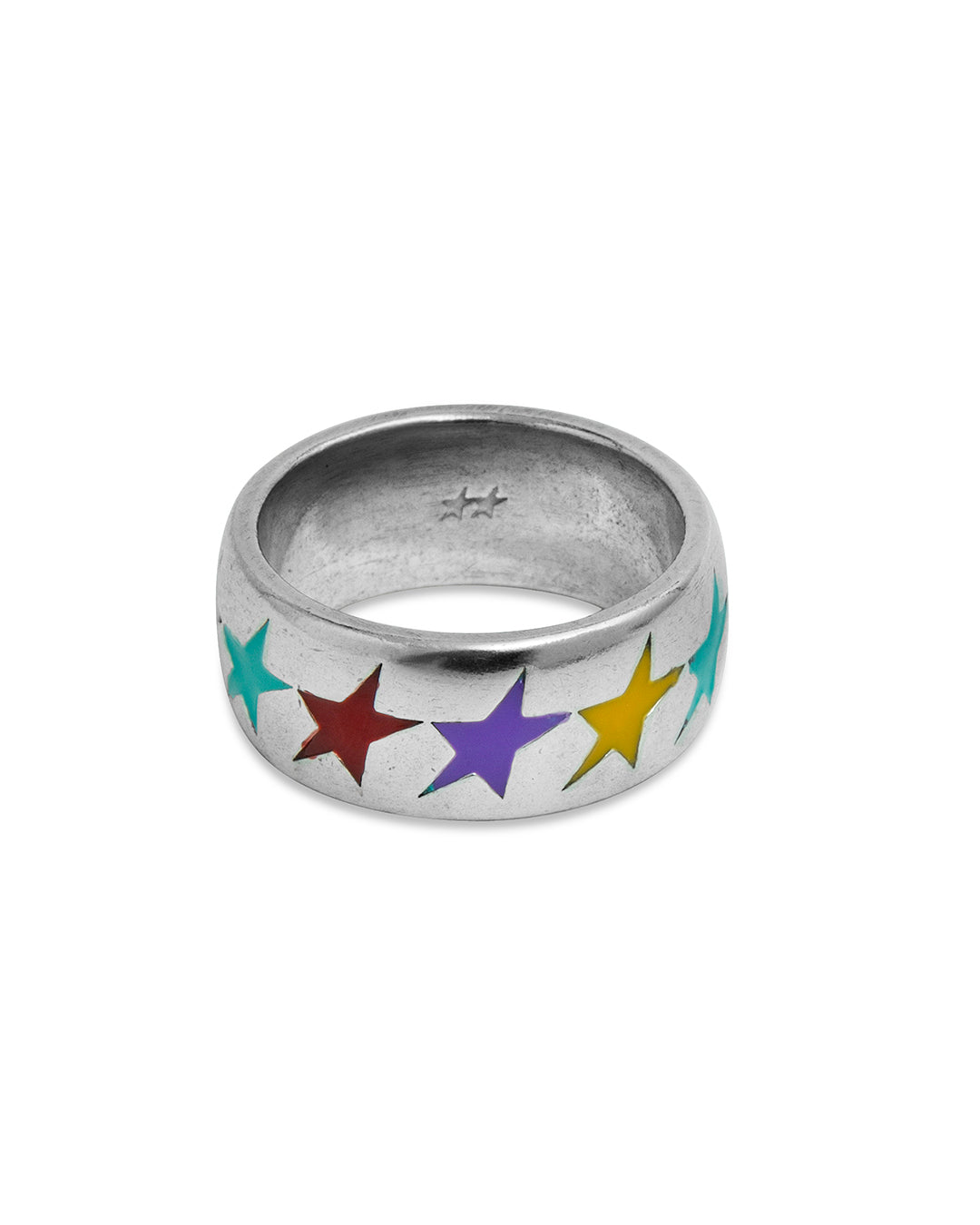 Enameled Multicolor Starline Ring L