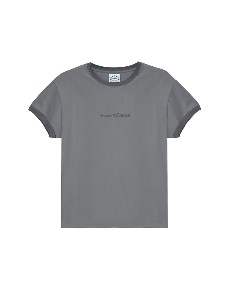 Camiseta bicolor gris