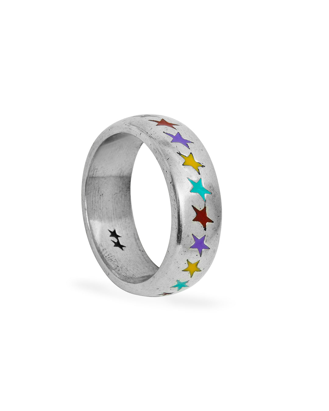 Enameled Multicolor Starline Ring M